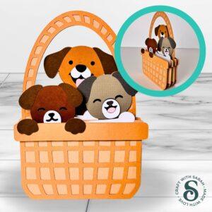 Puppies Basket Card