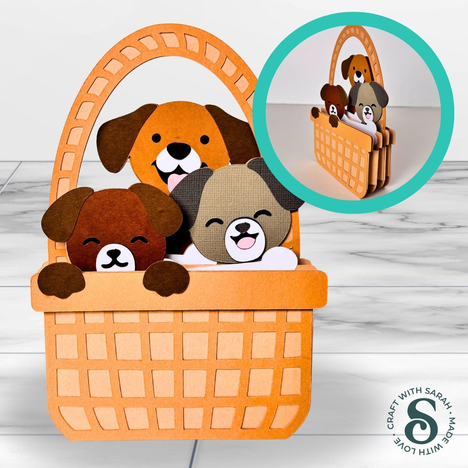 Puppies Basket Card