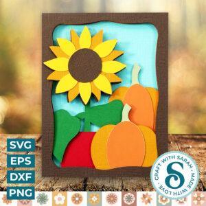 Sunflower & Pumpkins A2 Card