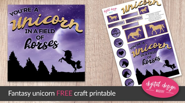 You're a unicorn free craft printable