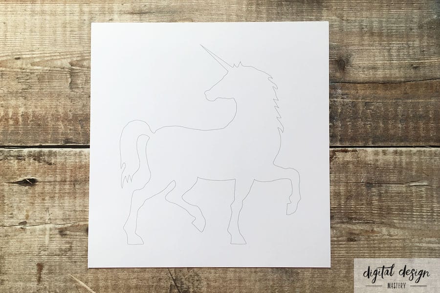 Unicorn silhouette printable