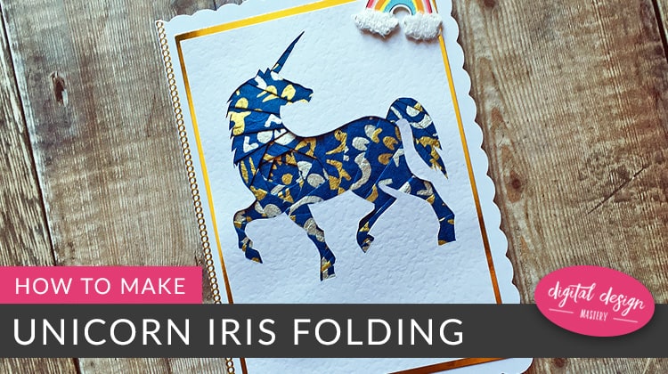Free iris folding unicorn pattern