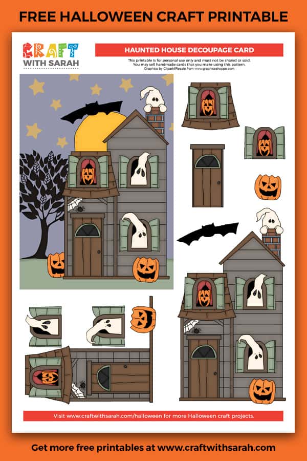 3d Haunted House Template Printable Printable Templates