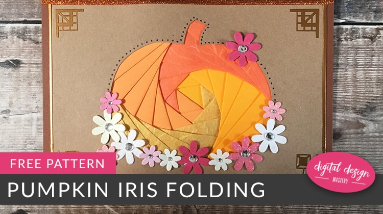 Free pumpkin iris folding pattern for autumn and Thanksgiving
