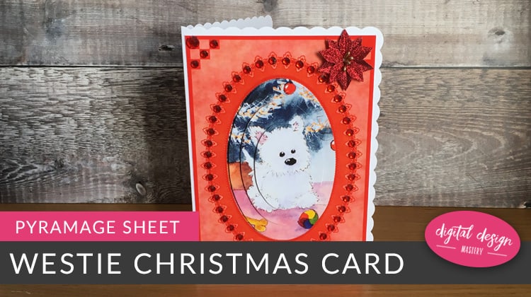 Westie Christmas card free printable for card makers