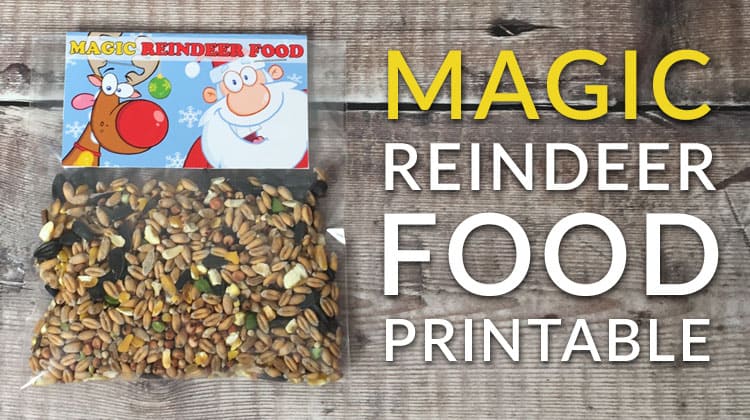 Free magic reindeer food poem and printable