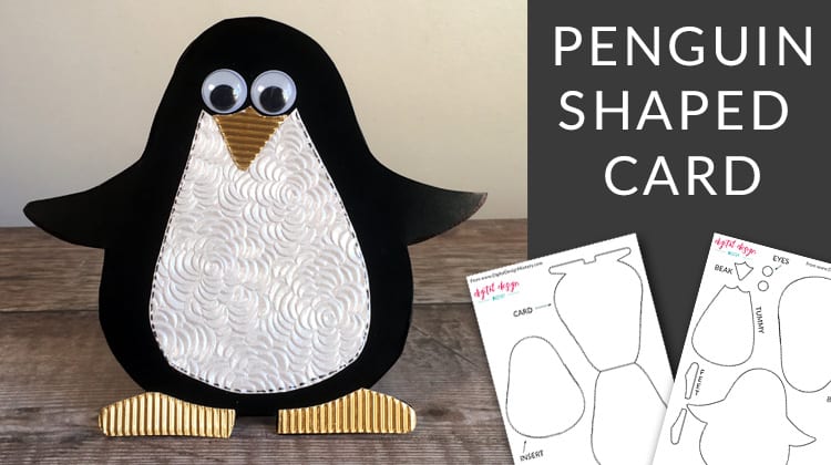 How to make a cute penguin shaped card for Christmas
