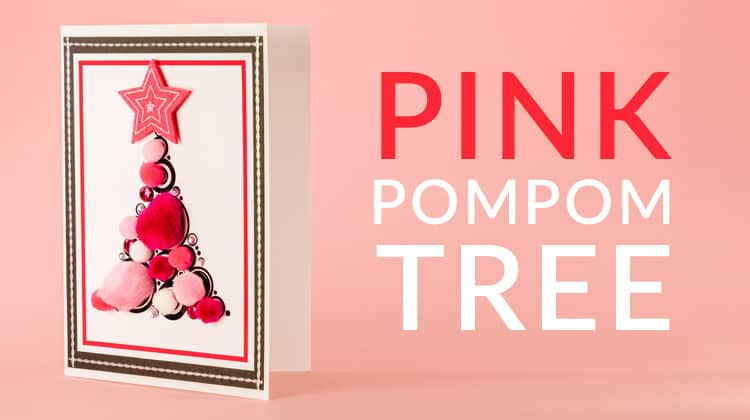 How to make a black and pink Christmas tree card