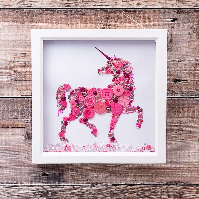 Unicorn button art