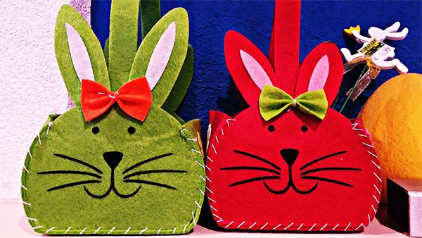 Easter bunny shaped baskets can be used to hold non-chocolate gifts this spring