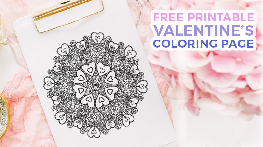 Free Valentine's Day Coloring Page