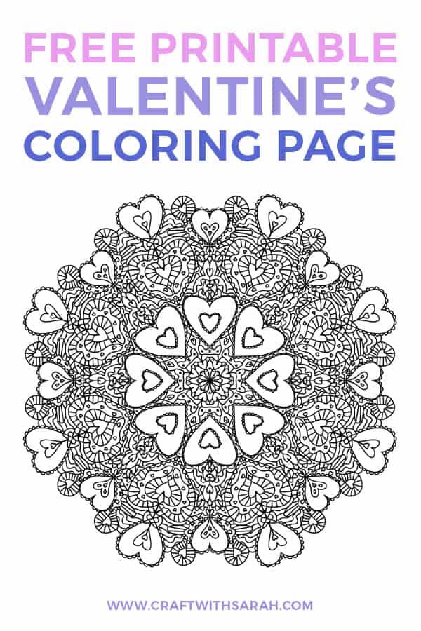 free valentine's day coloring page  craft with sarah