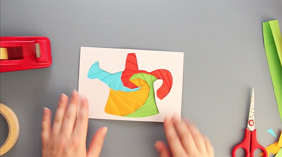 Cut off excess paper strips