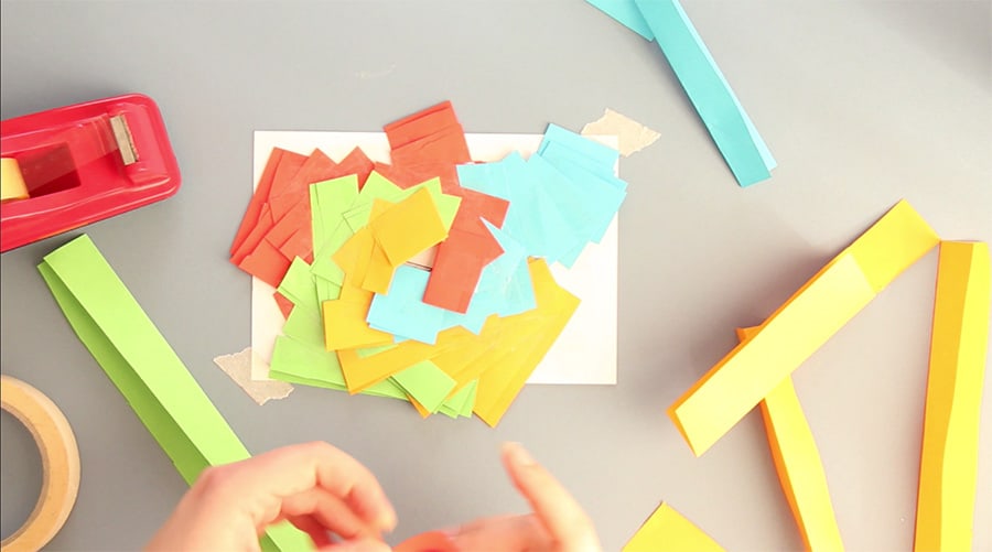 How to cover the square in iris folding