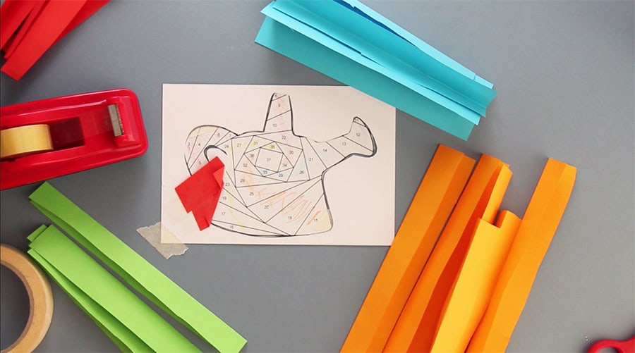 Second fold on paper pattern