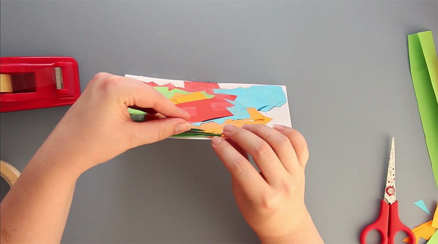 Make sure all your paper is stick down on all sides of the topper