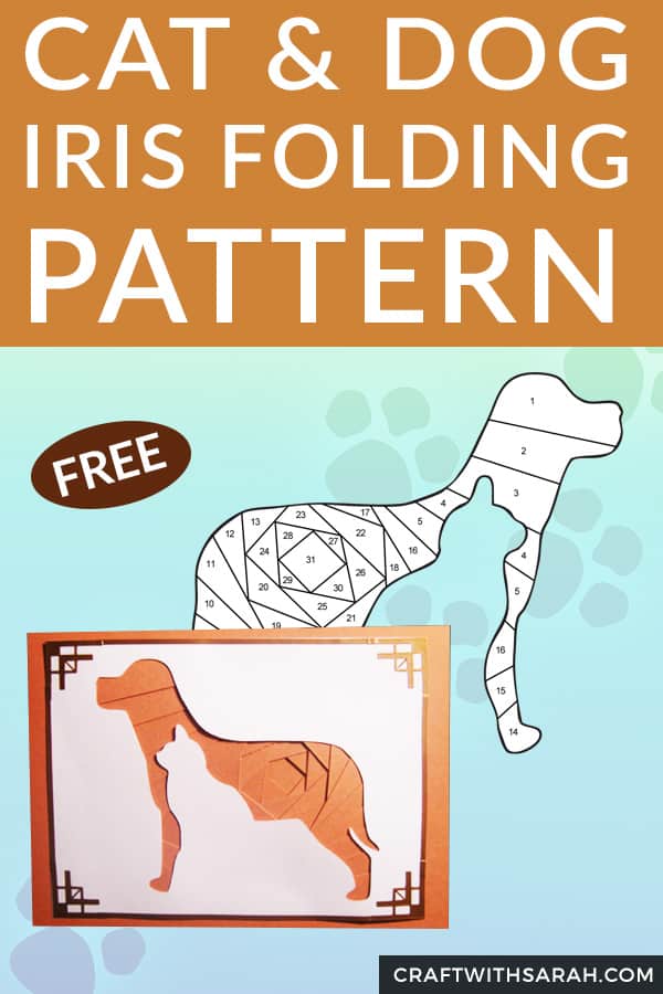 Do you prefer cats or dogs? With this cat & dog iris folding pattern, you don't have to choose - you get them both! Cat inside Dog iris folding pattern. #irisfolding #paperfolding #dogcrafts