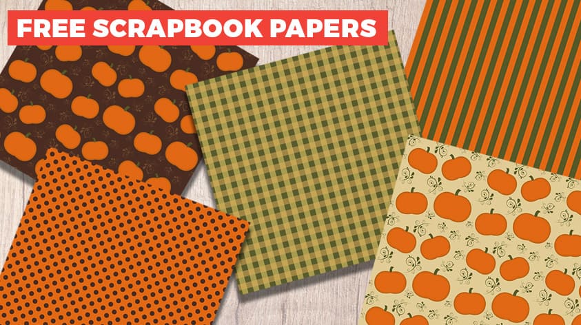 Free fall pumpkin scrapbook papers