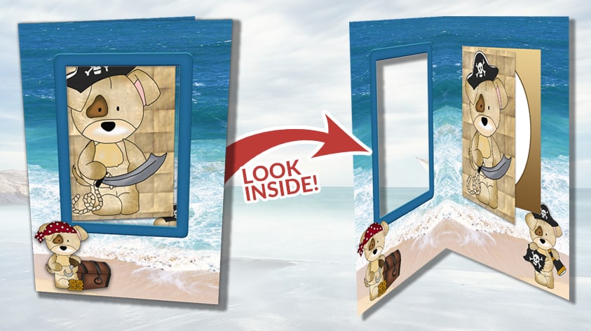 Pirate card making kit for pirate lovers.