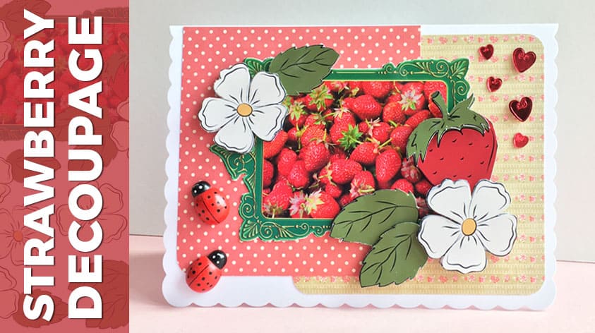 Free strawberry decoupage card making download
