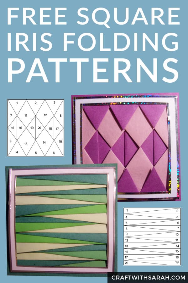 Free Iris Folding Squares Patterns. Two free iris folding squares with different geometric patterns. Great fancy folding templates for any occasion. #irisfolding