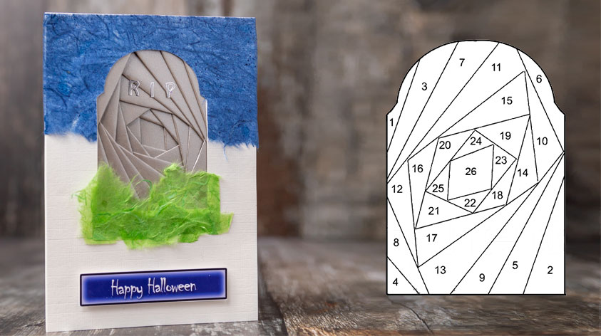 Spooky Gravestone Iris Folding for Halloween