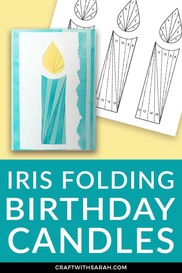 Free Birthday Candle Iris Folding Pattern. Celebrate your loved one's birthday in style with this fun and FREE birthday candle iris folding pattern. Birthday iris folding template for free. #irisfolding #cardmaking