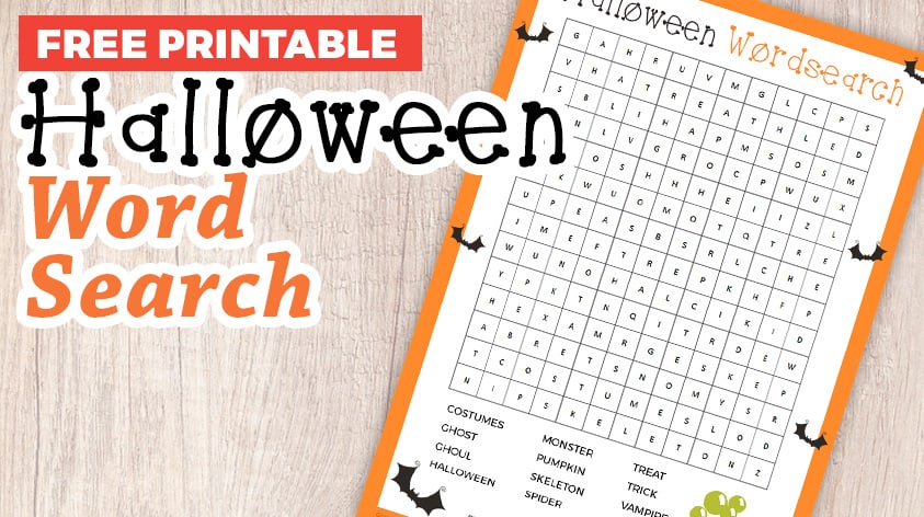 Halloween Word Search Game for Kids