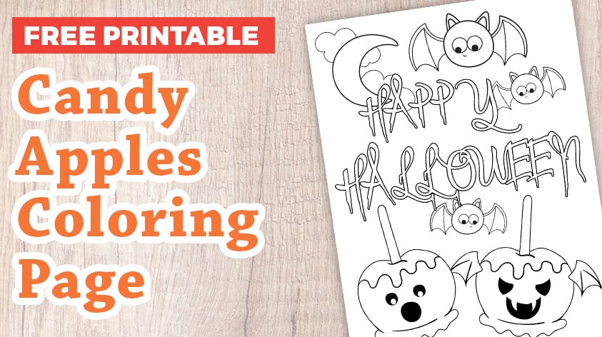 Download Spooky Candy Apples Coloring Page | Craft With Sarah