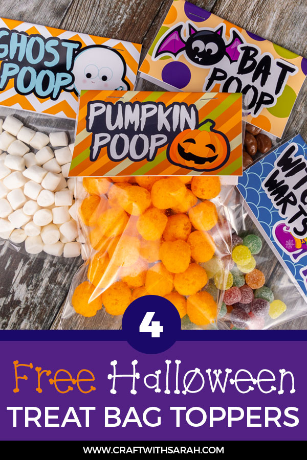 Free Halloween Treat Bag Topper Printables - Craft with Sarah