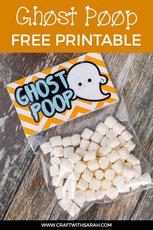 Halloween Ghost Poop Free Printable Treat Bag