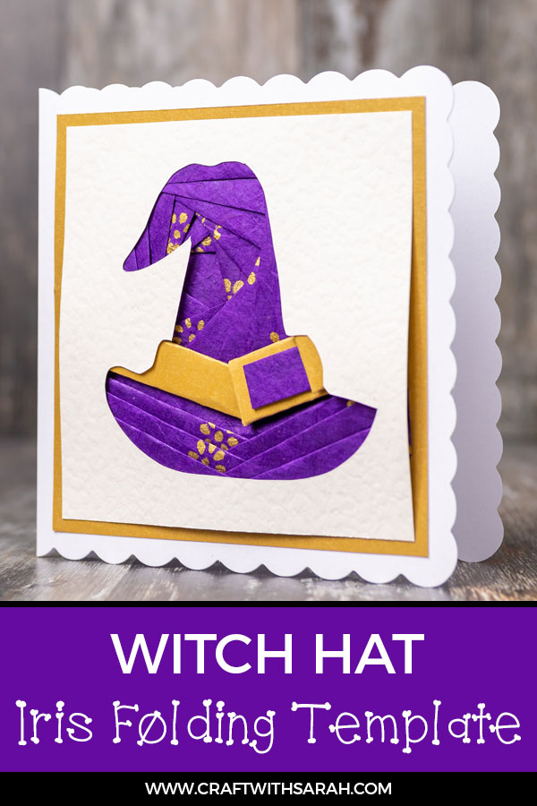 Witch Hat Iris Folding Pattern | Craft With Sarah