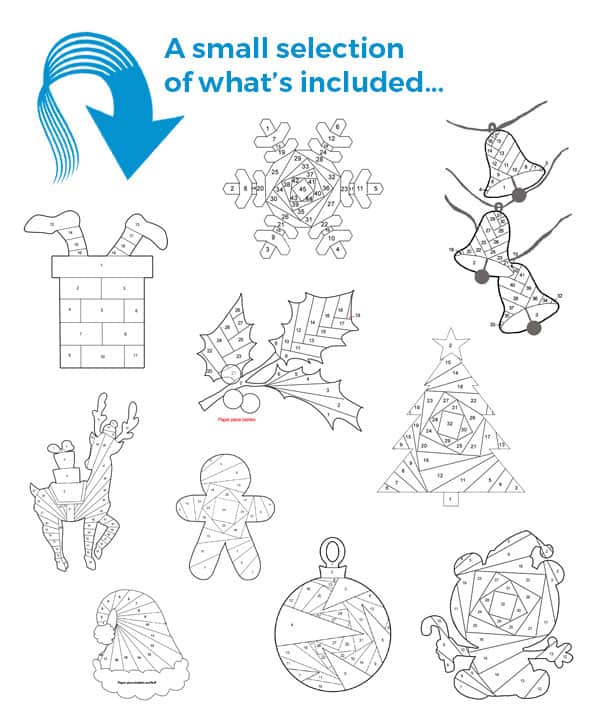 Christmas Iris Folding Patterns Free Printables
