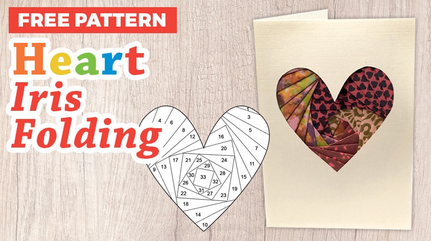 Heart Iris Folding Pattern | Craft With Sarah