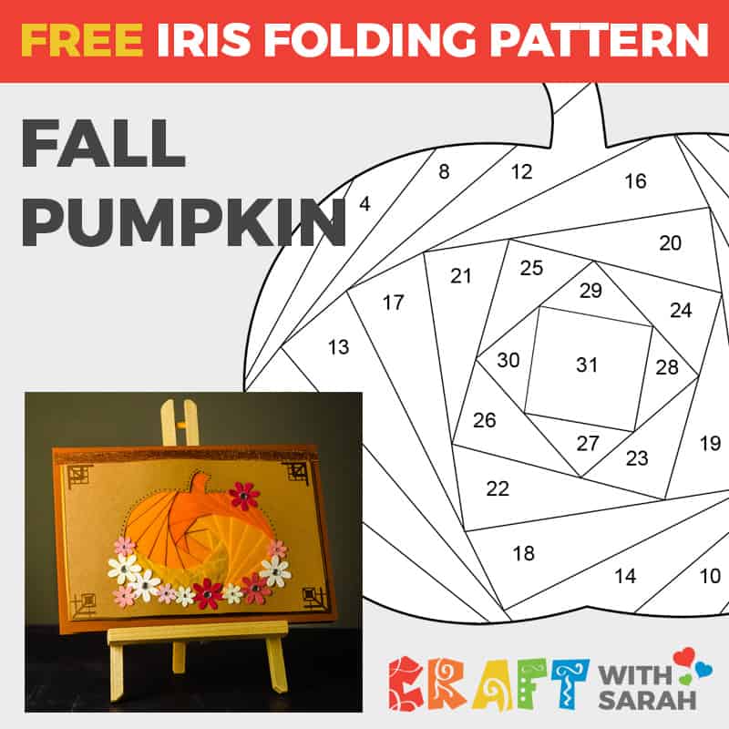 Pumpkin Iris Folding Pattern | Craft With Sarah