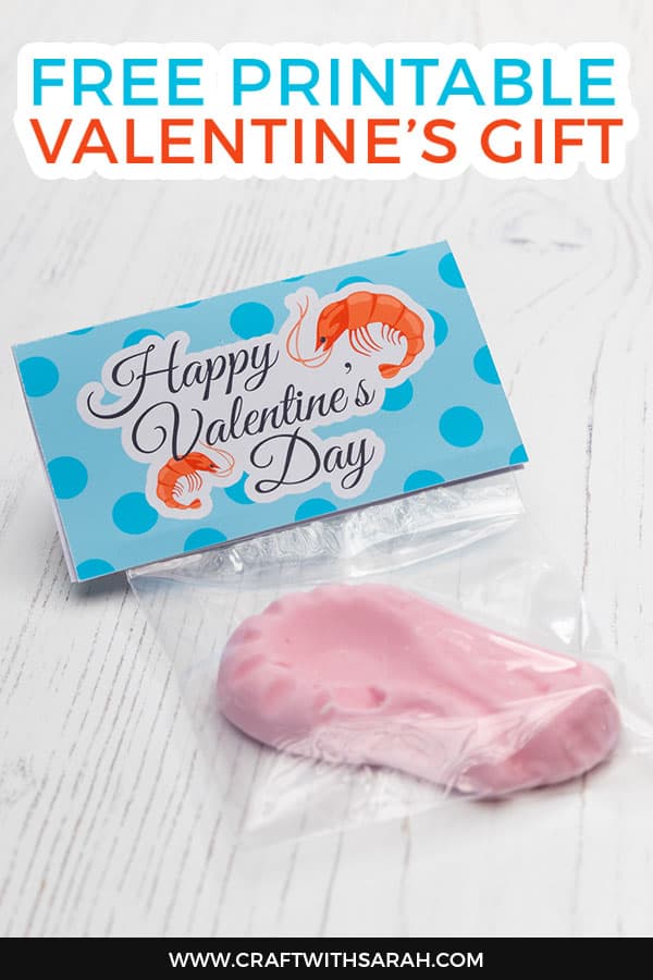 Shrimp themed sweet bag toppers for Valentine's Day gifts | Funny shrimp printable