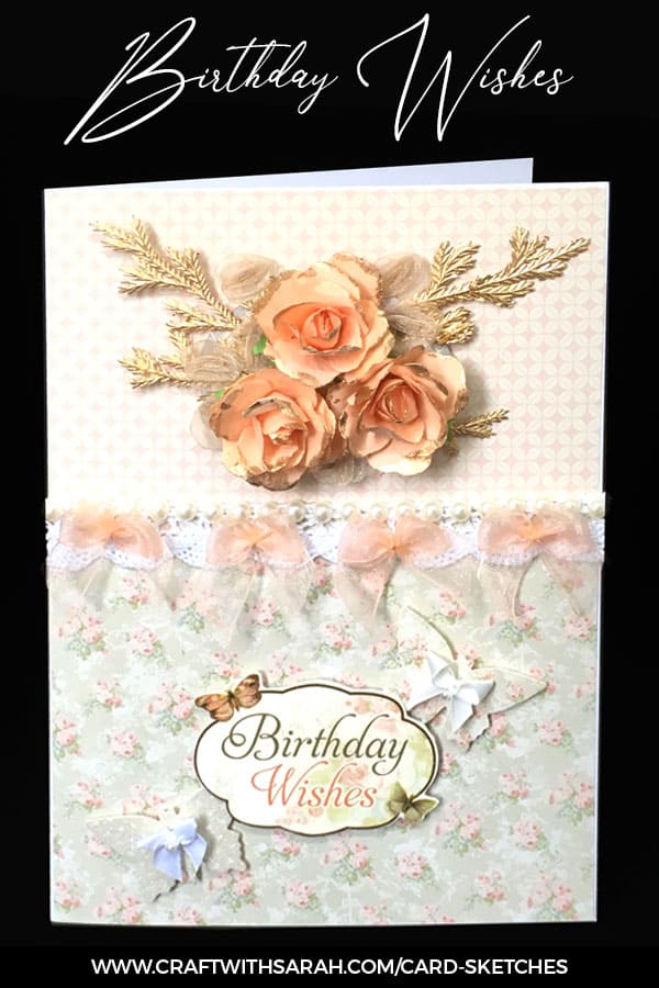 Card sketch 7 sample card. Card making inspiration from Craft with Sarah.