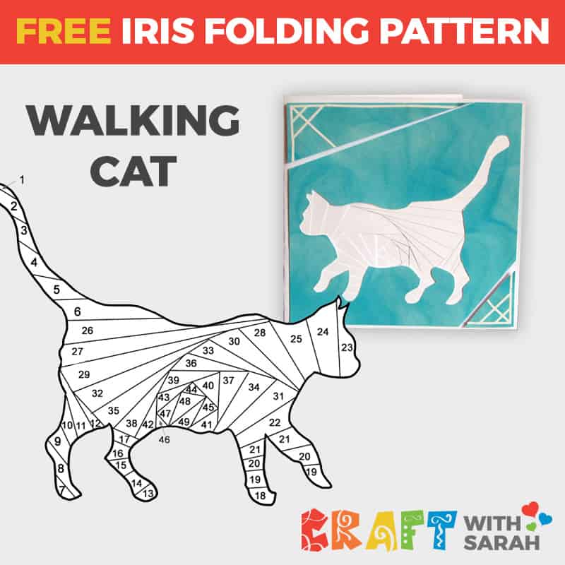 Cat Iris Folding Pattern | Craft With Sarah