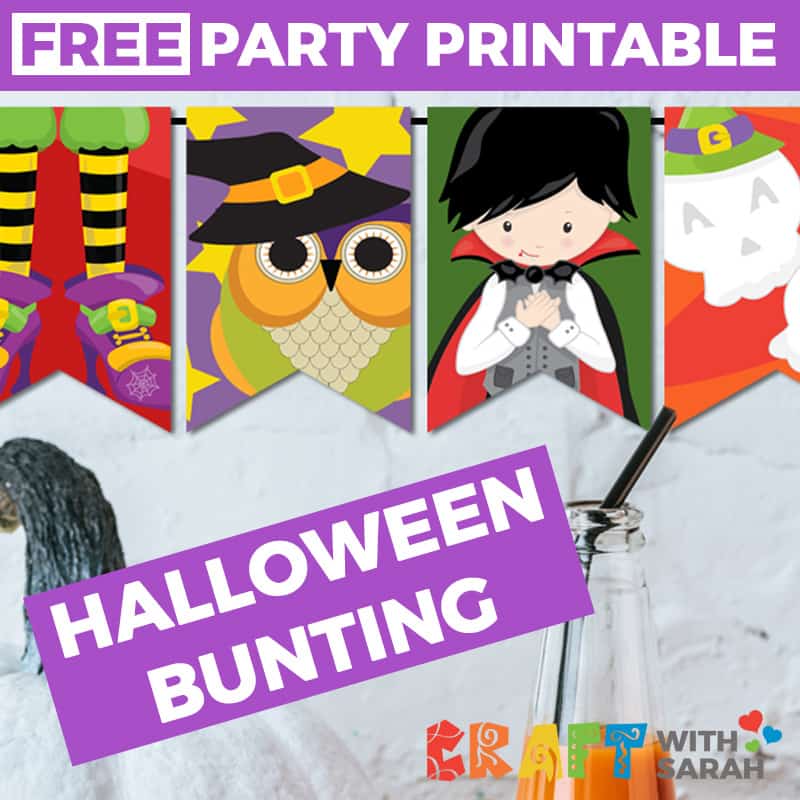 Free Printable Halloween Bunting | Craft With Sarah