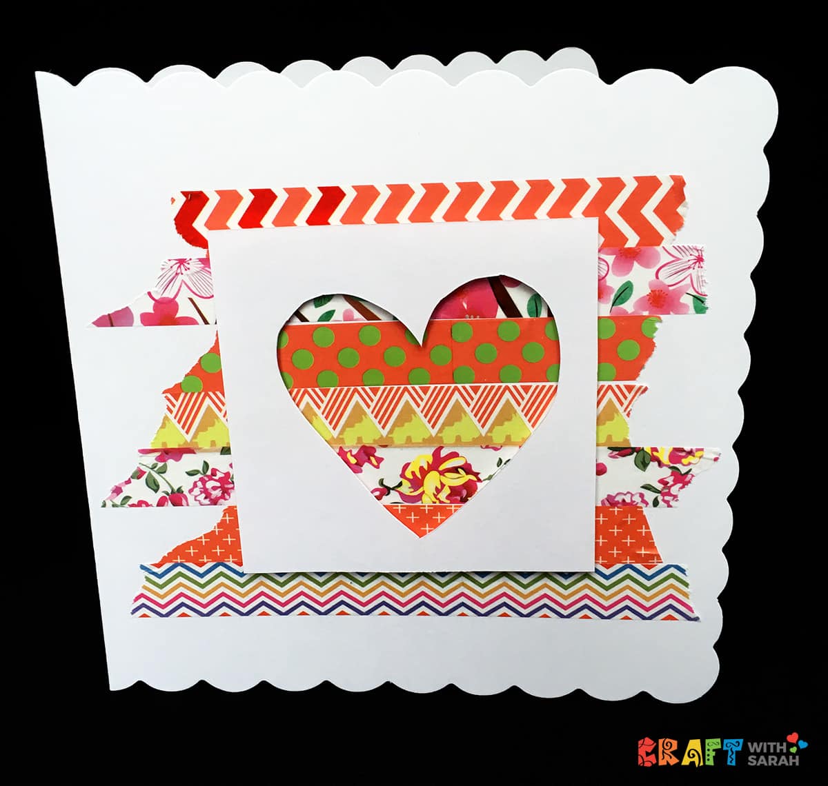 Washi Tape Heart Craft