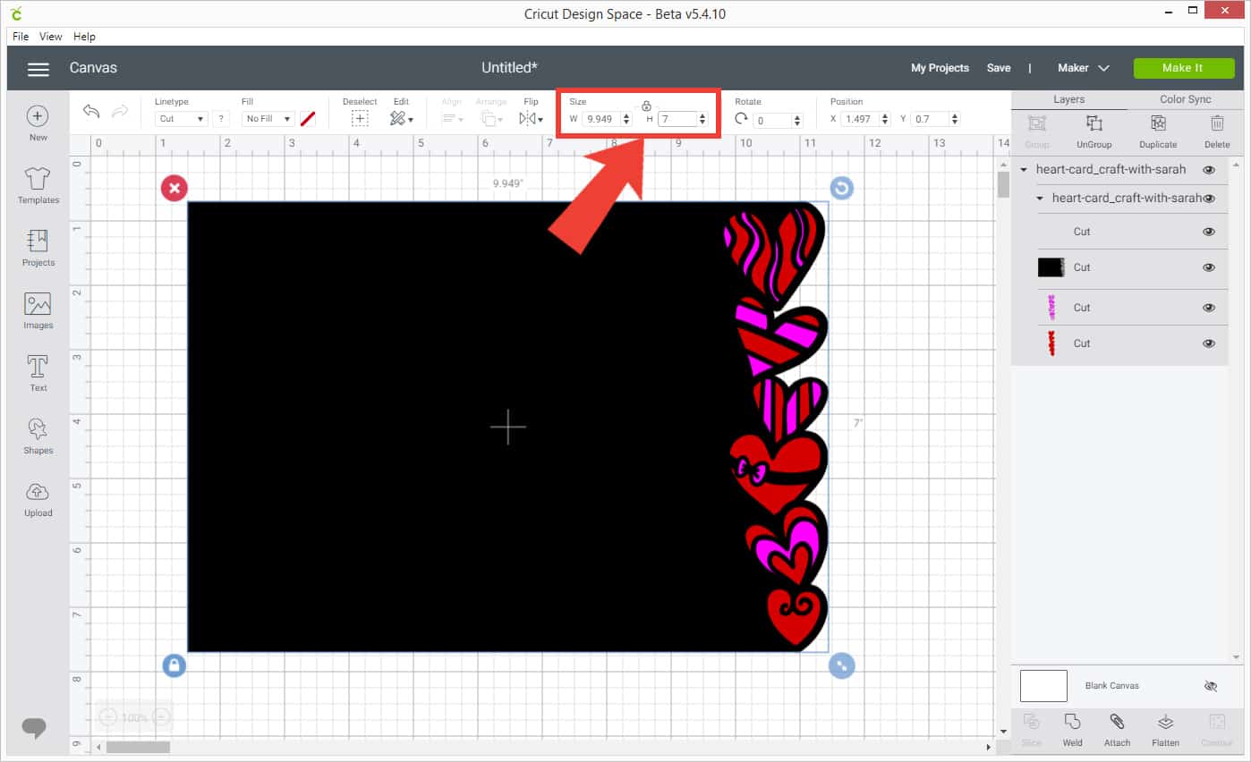 How to resize in Cricut Design Space