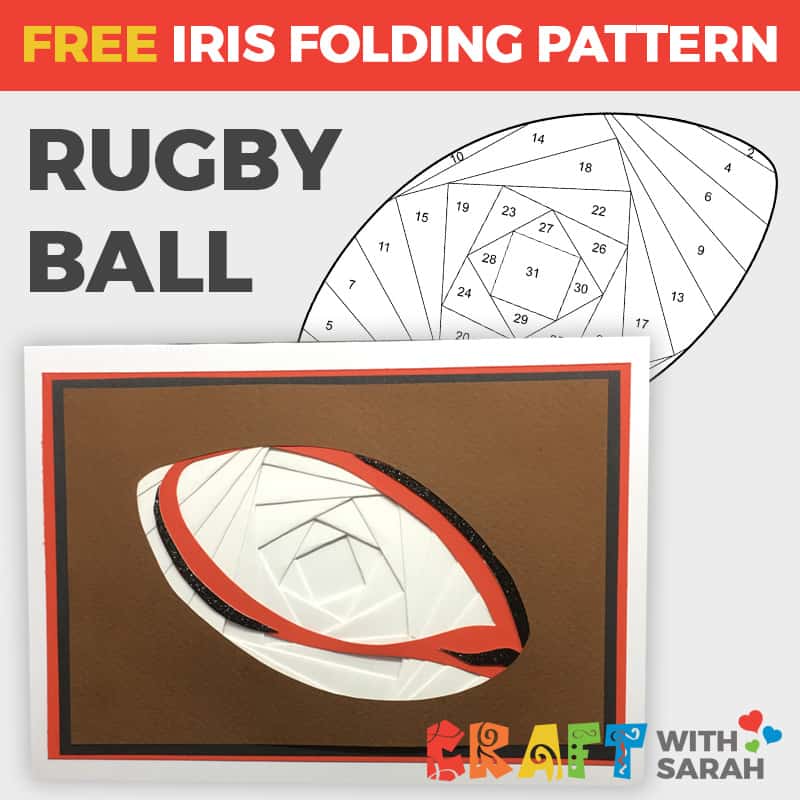 Rugby Ball Iris Folding Pattern Craft With Sarah