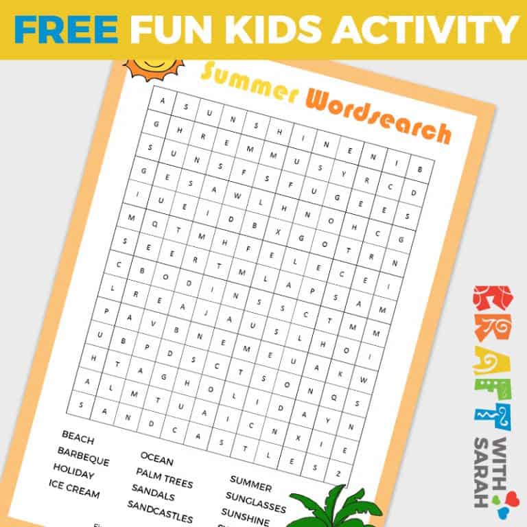unicorn word search printable craft with sarah