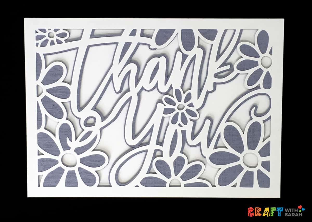 Thank You Flowers Greetings Card SVG
