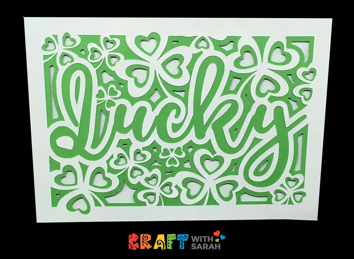 Download Lucky Shamrocks Greetings Card SVG | Craft With Sarah