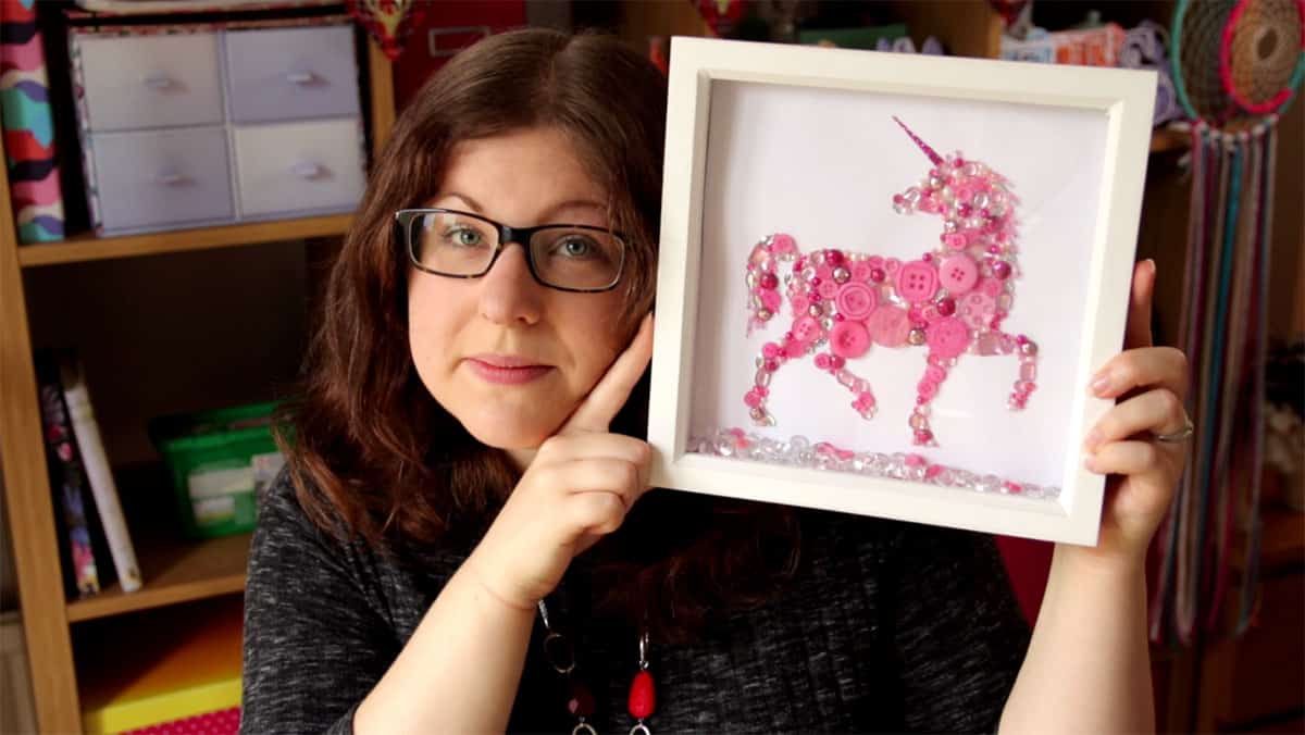 Unicorn button art