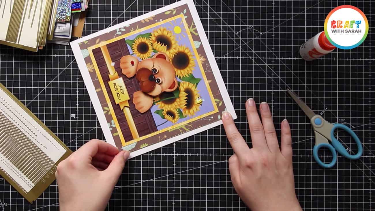 How to add a border sticker to a handmade card