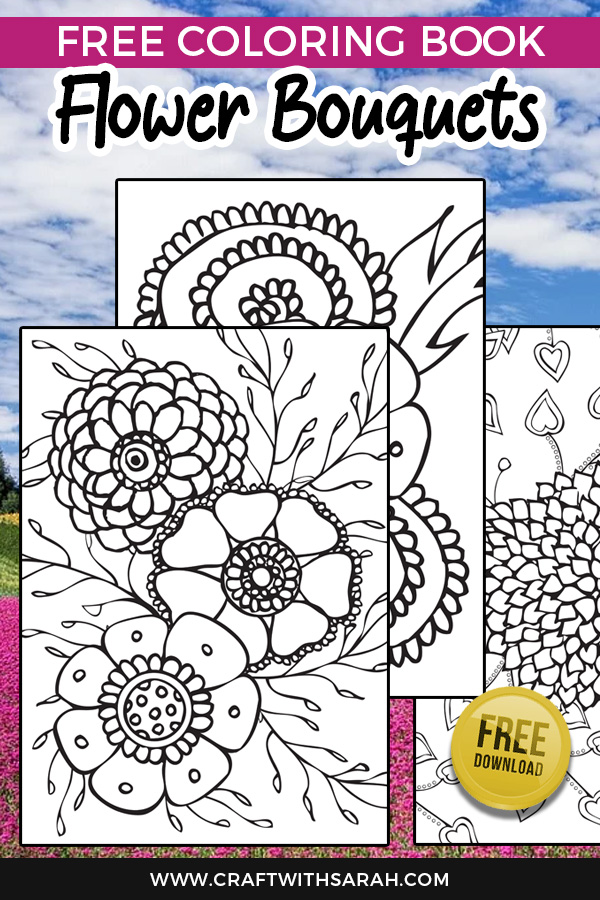 Flowers Coloring Page Book | Craft With Sarah