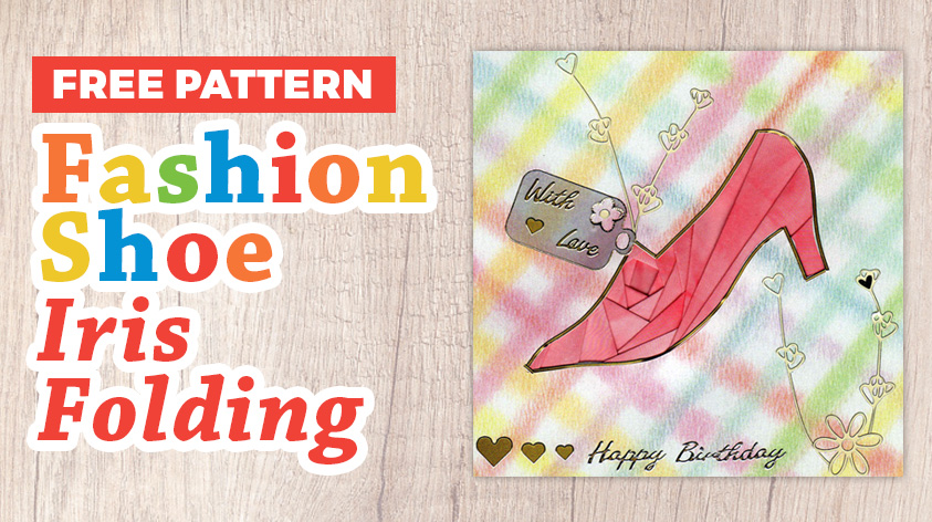Fashion Shoe Iris Folding Pattern