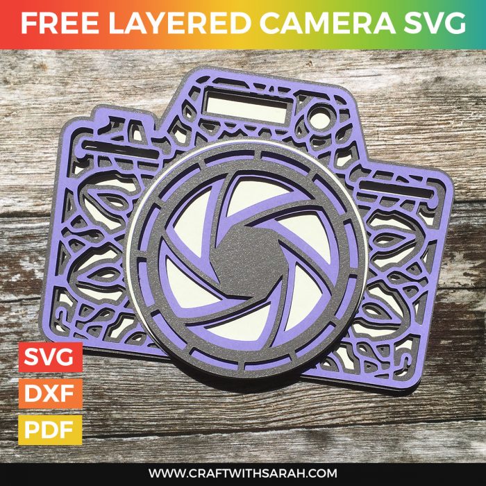 Download Free Layered Camera SVG | Craft With Sarah